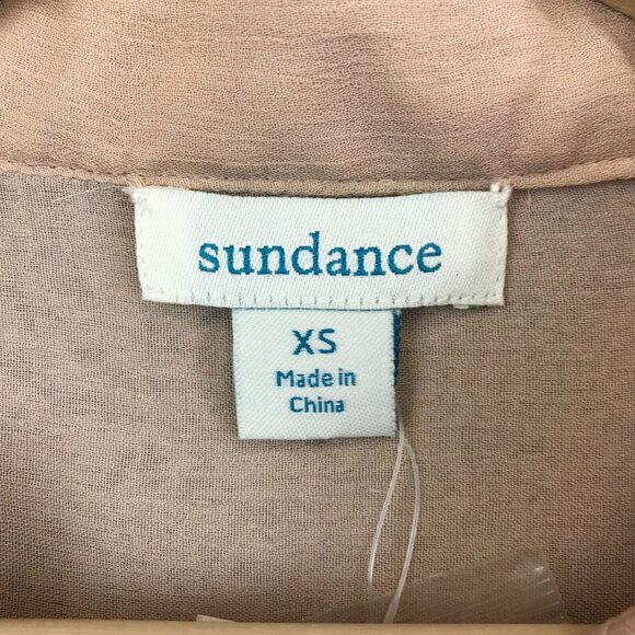 New Sundance Womens Sophia Blouse XS Peach Lace Long Sleeve Button Detail - Picture 6 of 11